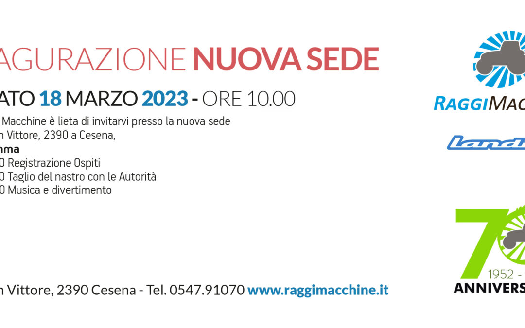 Inaugurazione nuova sede – Sabato 18 Marzo 2023